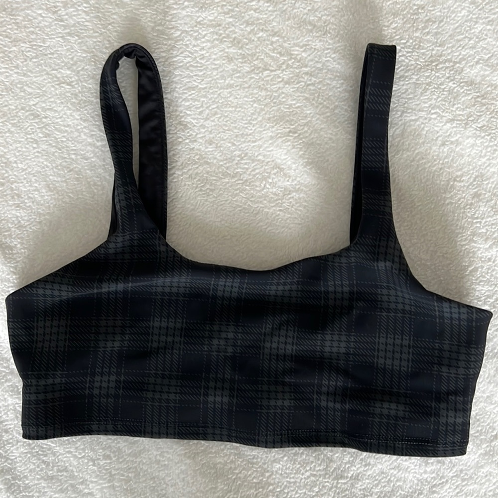Alo Yoga XS plaid black Sports bra
